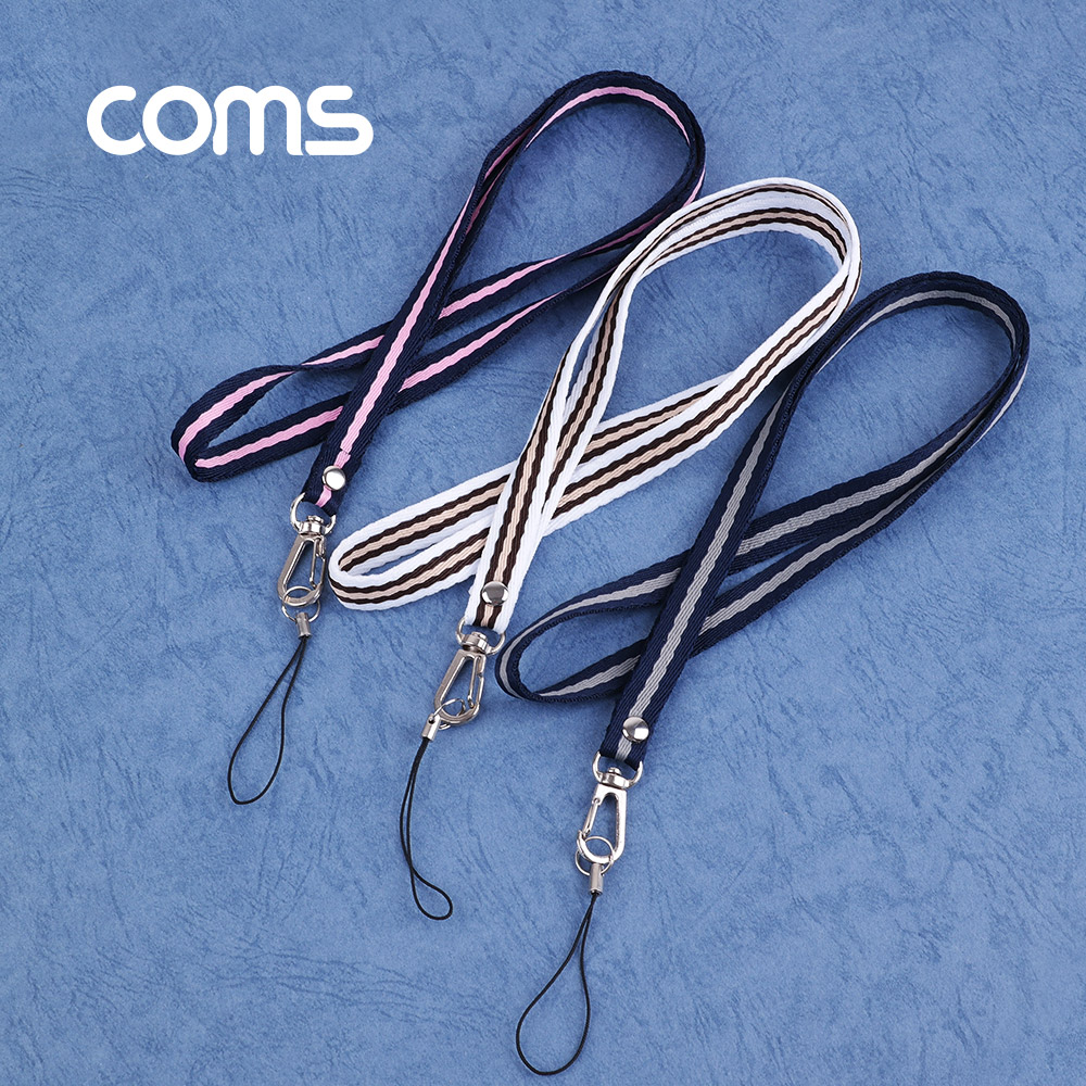 Coms 넥 스트랩 / Blue & Pink / 35cm