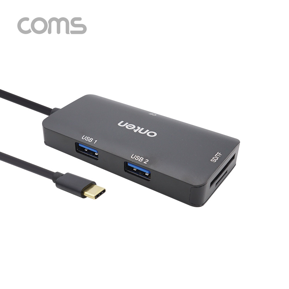 Coms  Type C (USB 3.1) 카드리더기/멀티 - Type C to 3.0 HUB+SD+CF