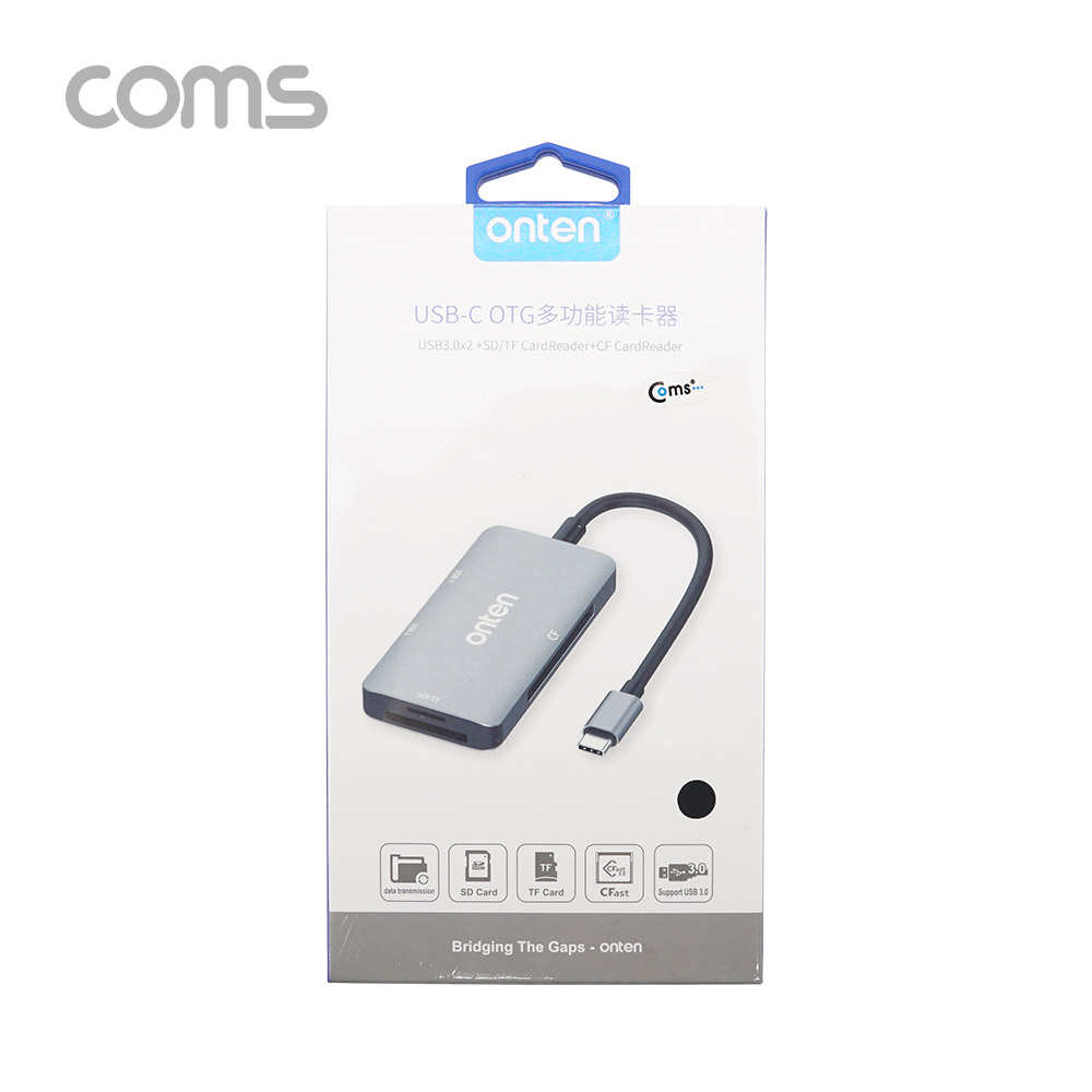 Coms  Type C (USB 3.1) 카드리더기/멀티 - Type C to 3.0 HUB+SD+CF
