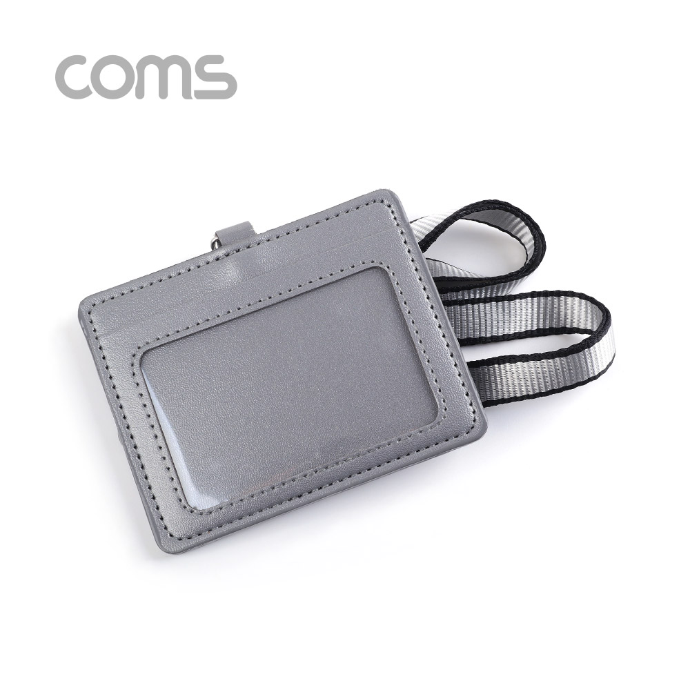 Coms 카드지갑 목걸이 (가로형) / Gray