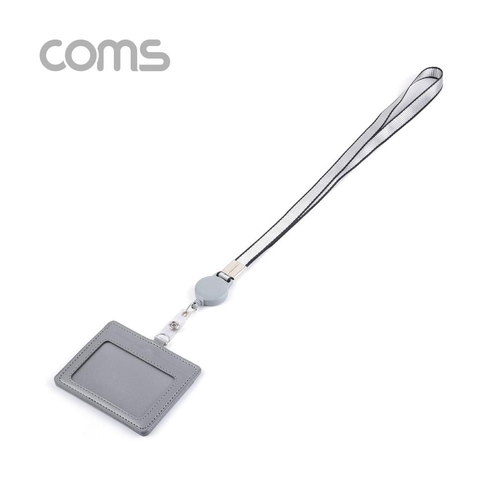 Coms 카드지갑 목걸이 (가로형) / Gray