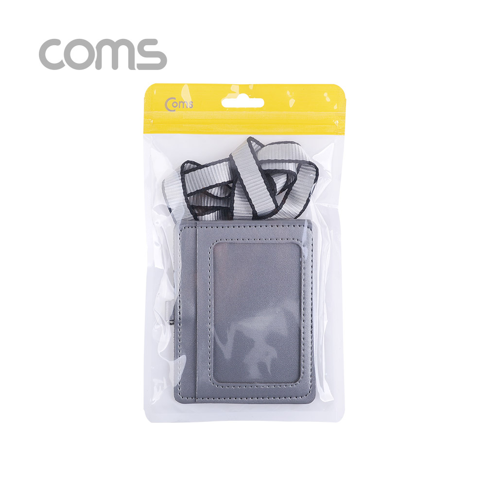 Coms 카드지갑 목걸이 (가로형) / Gray