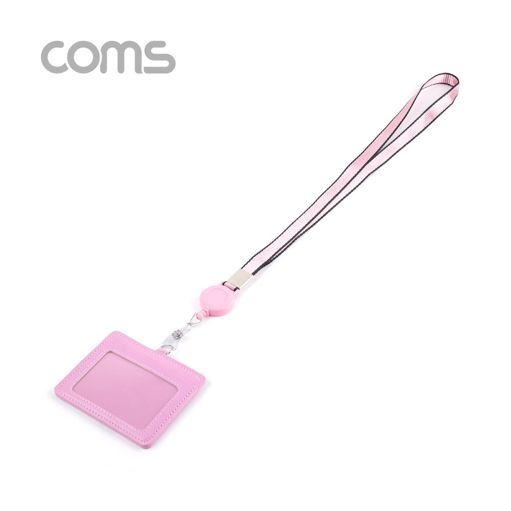 Coms 카드지갑 목걸이 (가로형) / Pink