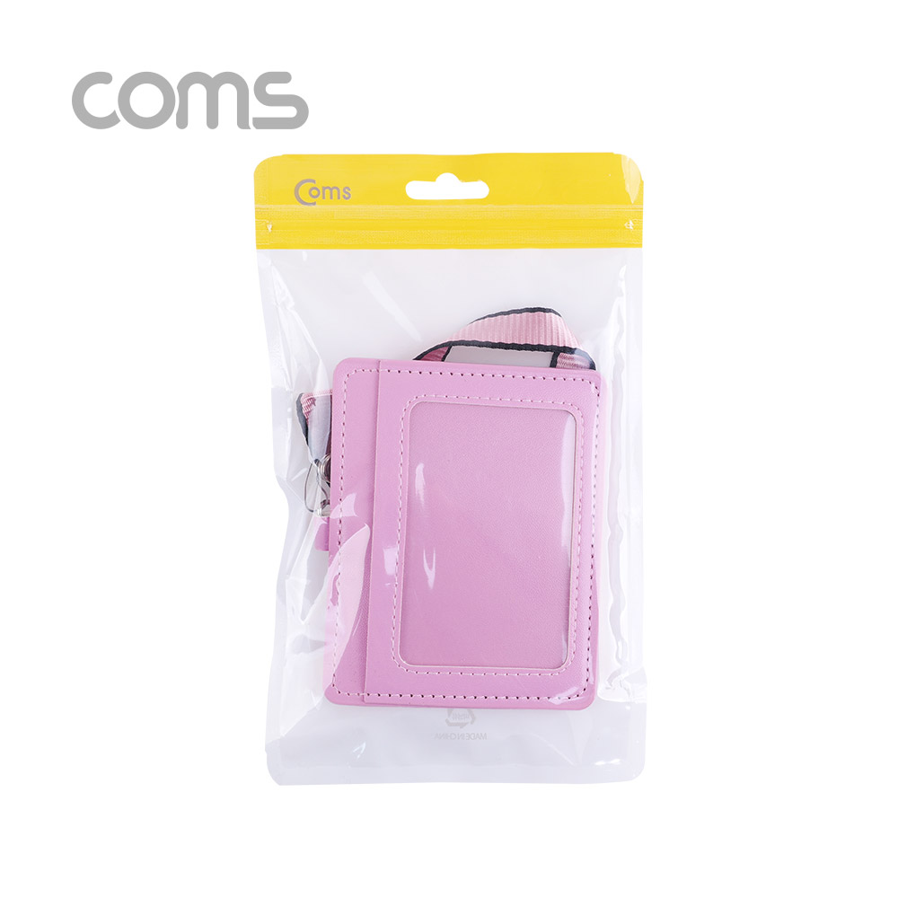 Coms 카드지갑 목걸이 (가로형) / Pink