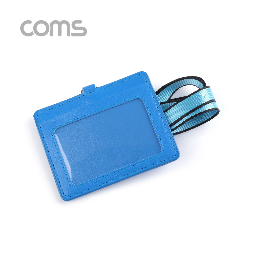Coms 카드지갑 목걸이 (가로형) / Blue