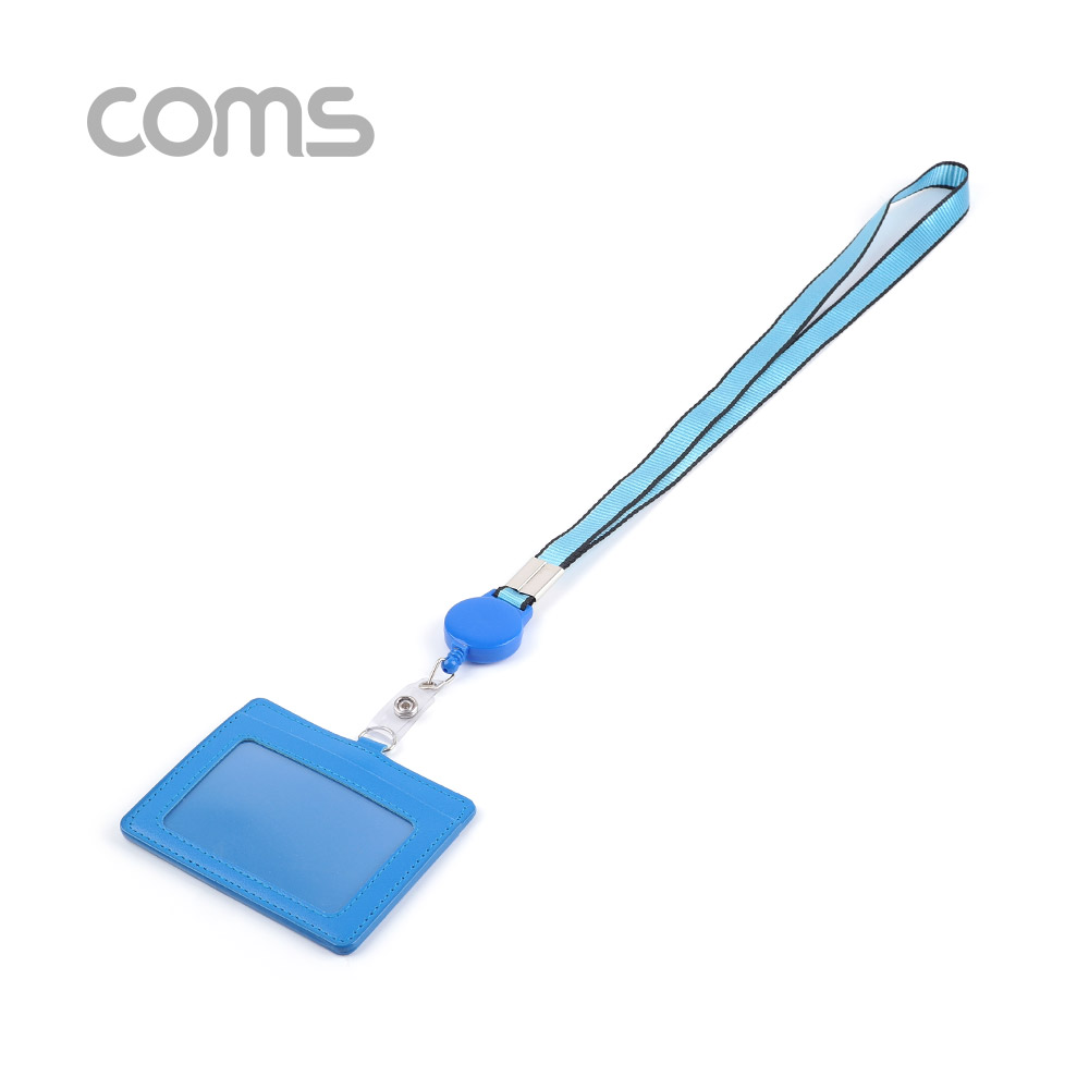 Coms 카드지갑 목걸이 (가로형) / Blue
