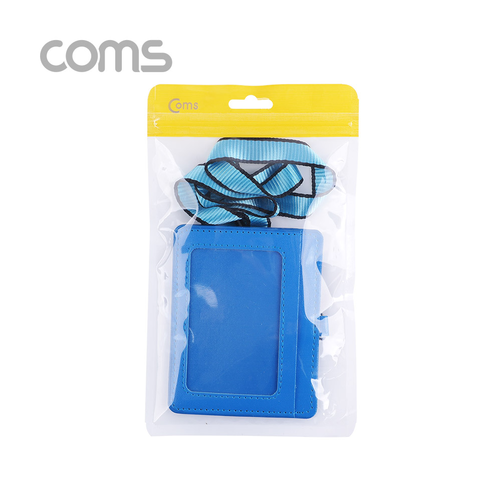 Coms 카드지갑 목걸이 (가로형) / Blue