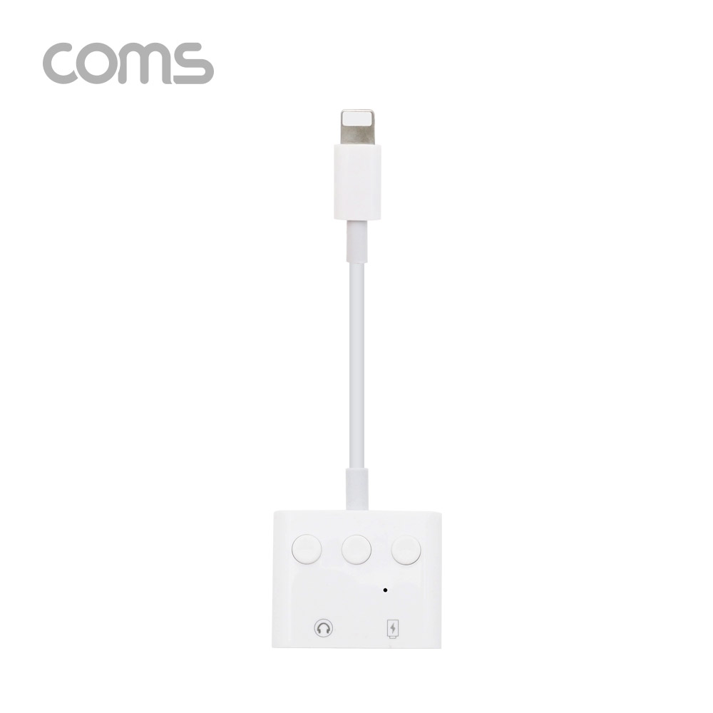 Coms iOS 8핀 젠더 (8Pin) / 스테레오(AUX) 3.5mm / 충전 + 음악감상