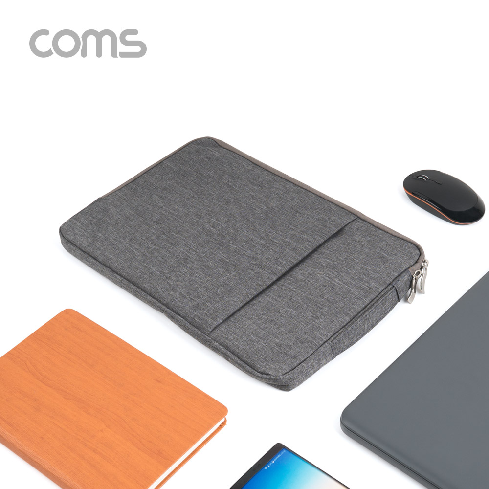 Coms 노트북 파우치 / 노트북 가방 / 슬림형 / 그레이 / 13.3형