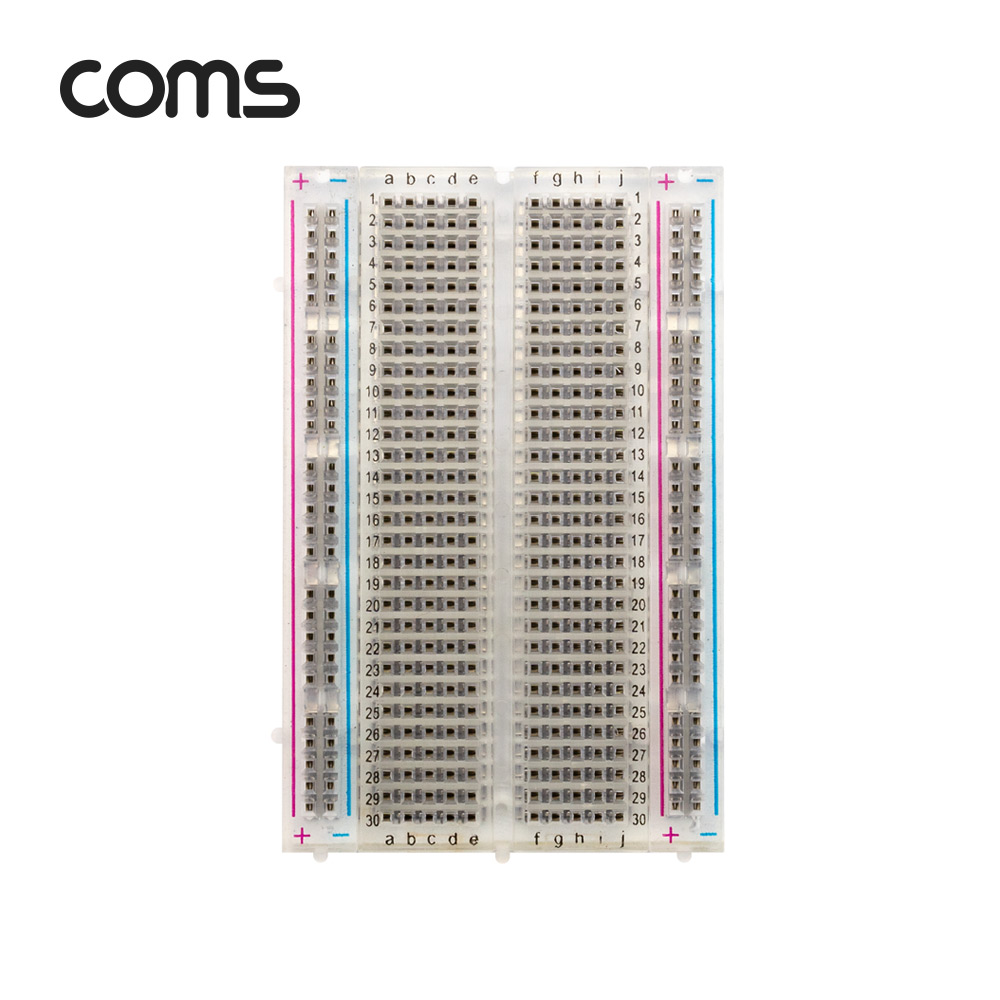 Coms 투명 브레드보드 / 빵판 / 400핀 (55x84x8.5mm)
