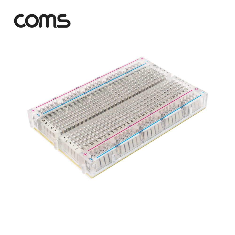 Coms 투명 브레드보드 / 빵판 / 400핀 (55x84x8.5mm)