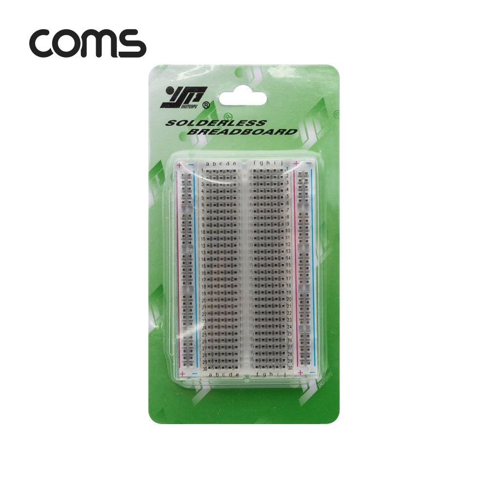 Coms 투명 브레드보드 / 빵판 / 400핀 (55x84x8.5mm)