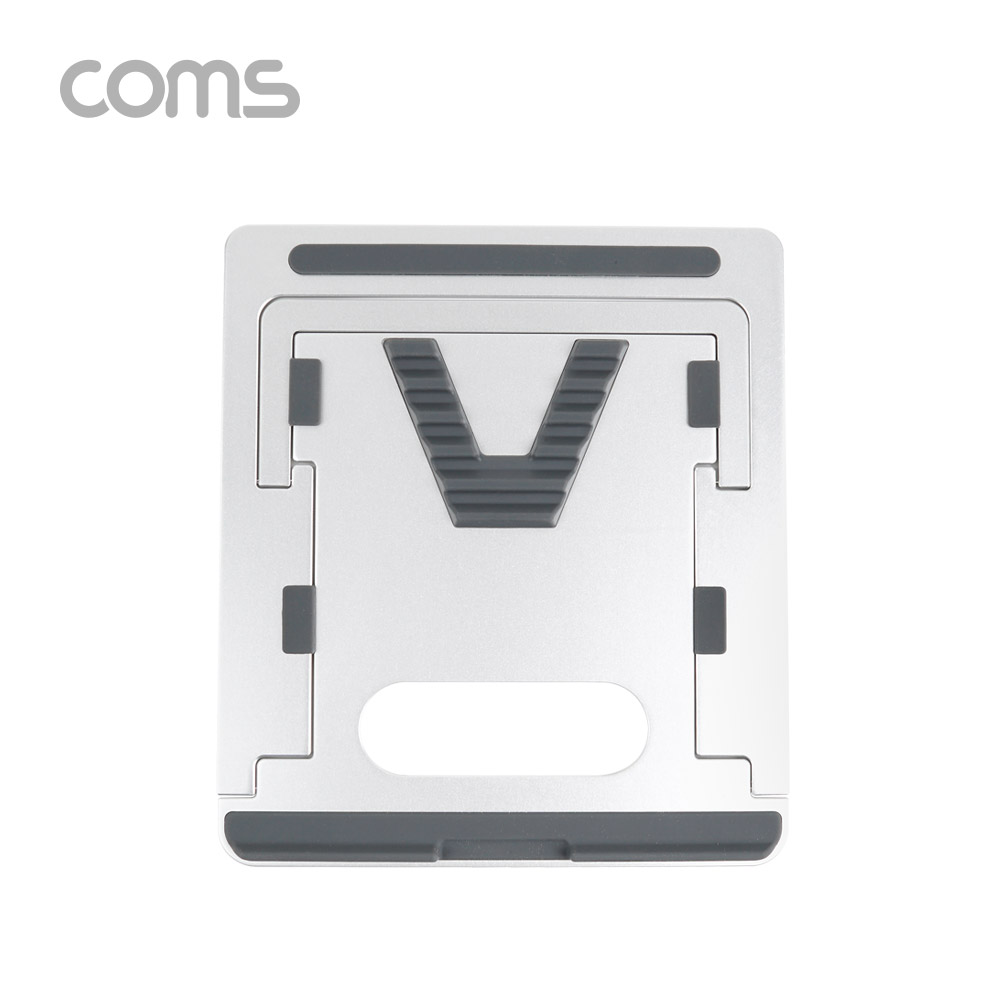 Coms 알루미늄 노트북 거치대 / 스탠드 / 받침대 / 접이식 / 5단 각도조절