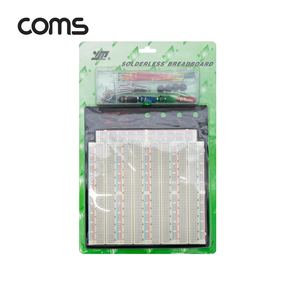 Coms 브레드보드 / 빵판 / 3220핀 / 191.5x186x8.5mm (점퍼와이어키트 14종 140개입 포함)