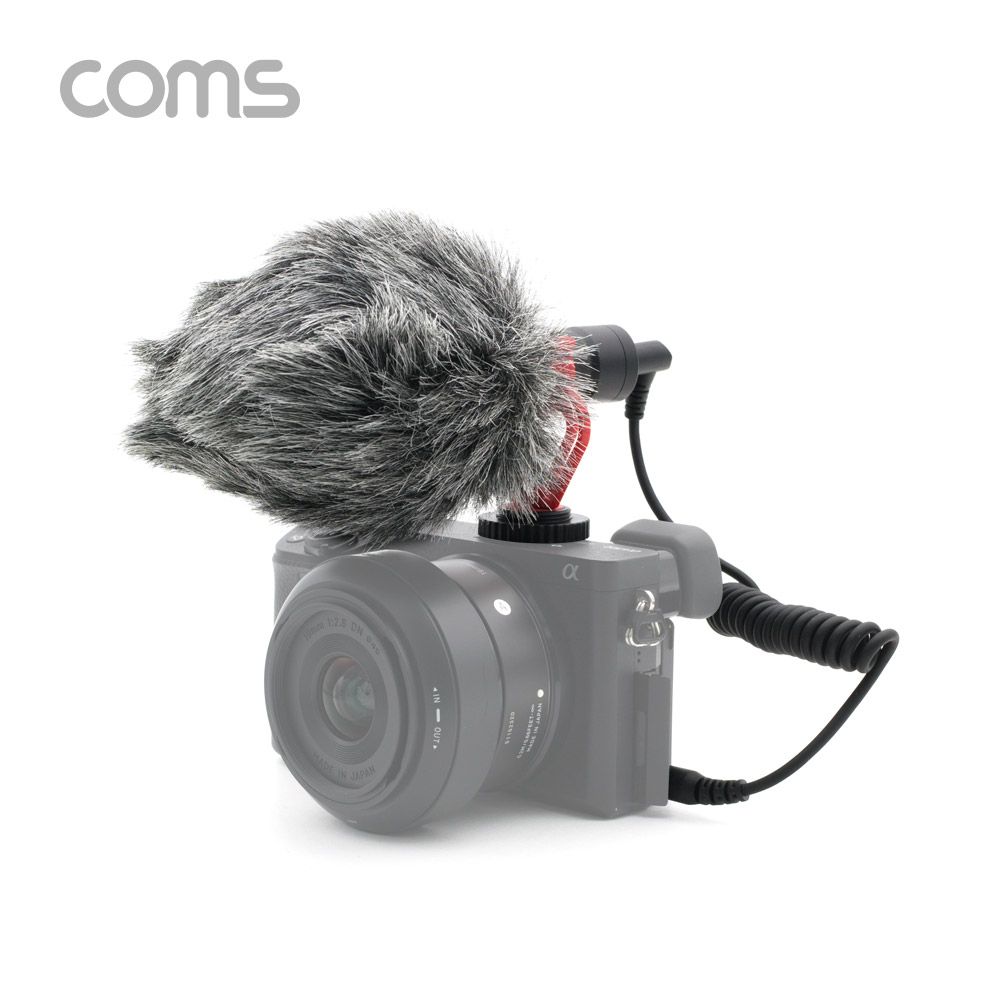 Coms 카디오이드 소형 마이크 / 미니 마이크 / 개인방송용 / 스마트폰, 카메라 호환