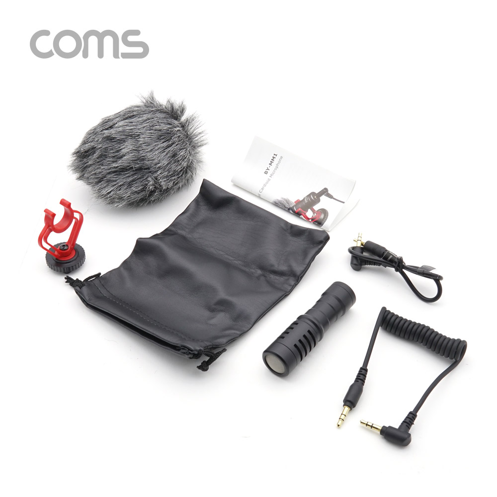 Coms 카디오이드 소형 마이크 / 미니 마이크 / 개인방송용 / 스마트폰, 카메라 호환