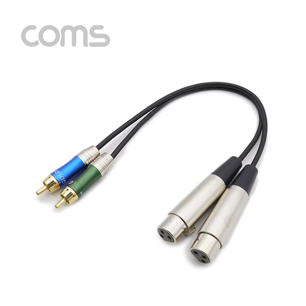 Coms  캐논 변환 케이블(2선), 30cm - 3P Mic(F) 2선/2RCA(M)