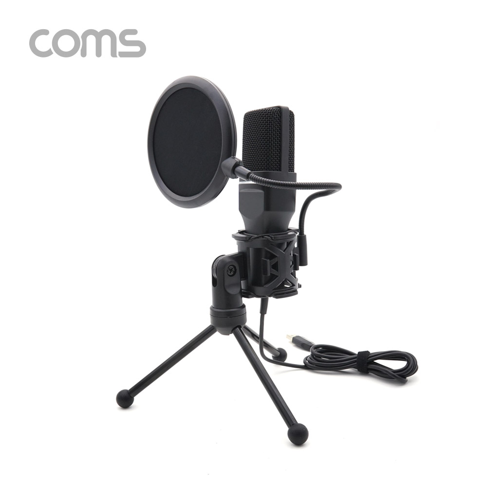 Coms USB 콘덴서 마이크 스탠드 세트 / 팝스크린 / 삼각 거치대