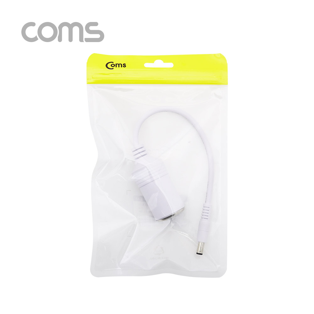 Coms 차량용 시가 전원 케이블(DC 변환) / 15cm / 시가 소켓 to DC 5.5(M) / 시가잭(시거잭) / White