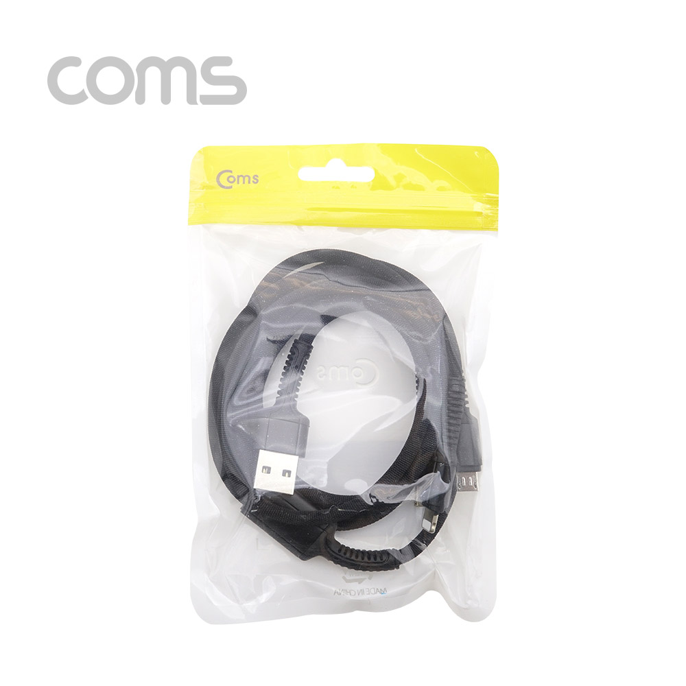Coms 스마트폰 멀티 케이블(3 in 1) Black - USB 3.1 (Type C)/Android 5P(Micro 5핀) /iOS 8P