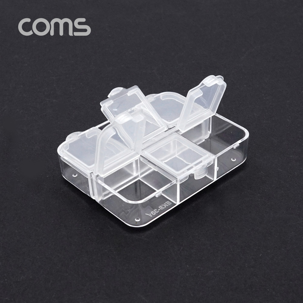Coms 다용도 PVC 수납함 / 6분배 / 65 x 50 x 15 (mm)