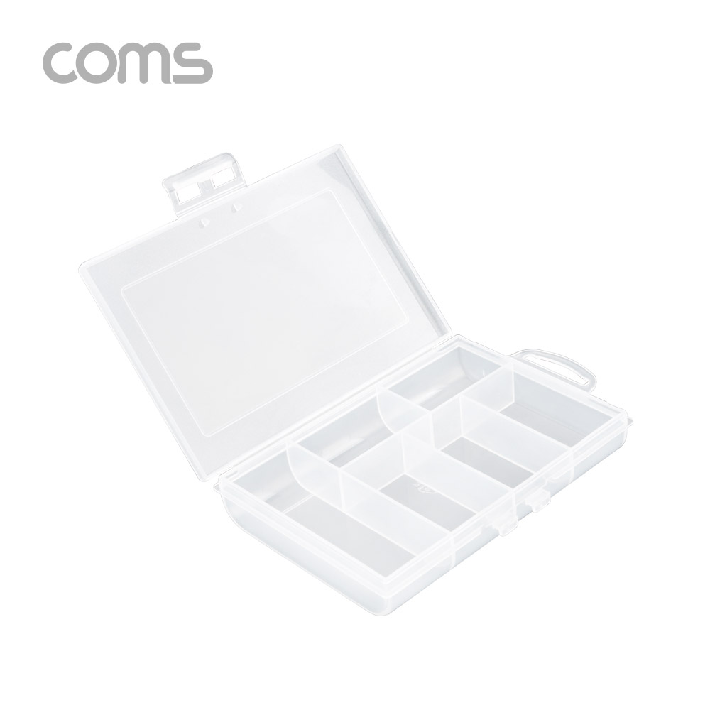 Coms 다용도 PVC 수납함 / 6분배 / 120 x 85 x 20 (mm)