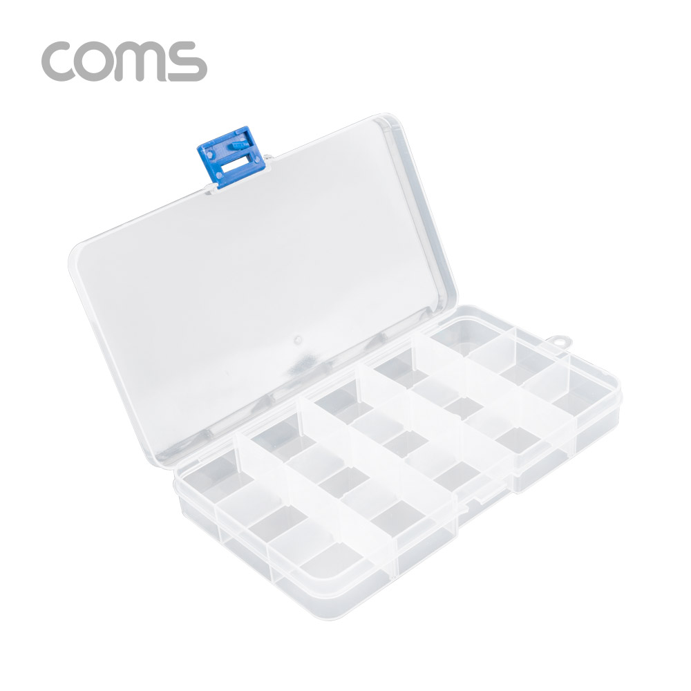 Coms 다용도 PVC 수납함 / 15분배 / 170 x 95 x 25 (mm)