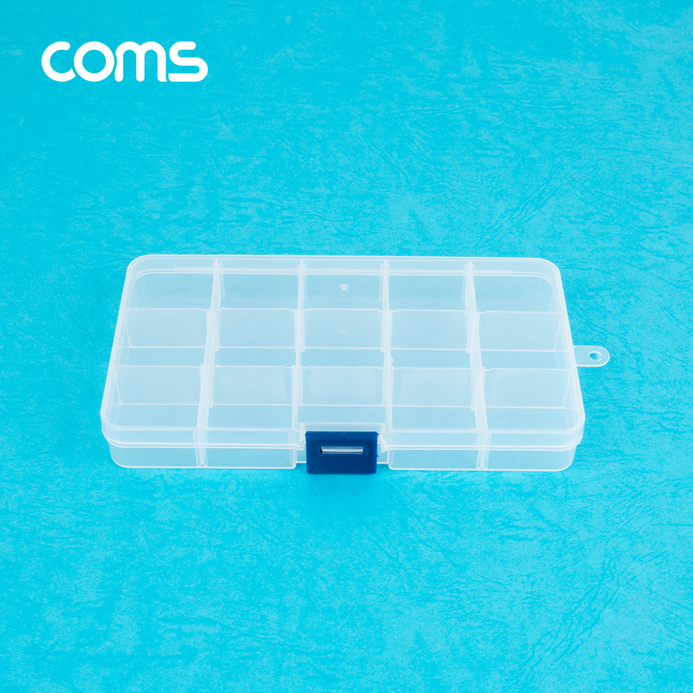 Coms 다용도 PVC 수납함 / 15분배 / 170 x 95 x 25 (mm)