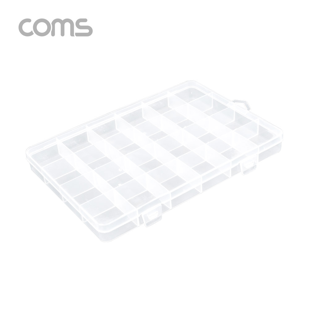 Coms 다용도 PVC 수납함 / 24분배 / 190 x 130 x 20 (mm)