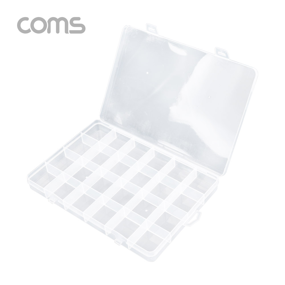 Coms 다용도 PVC 수납함 / 24분배 / 190 x 130 x 20 (mm)