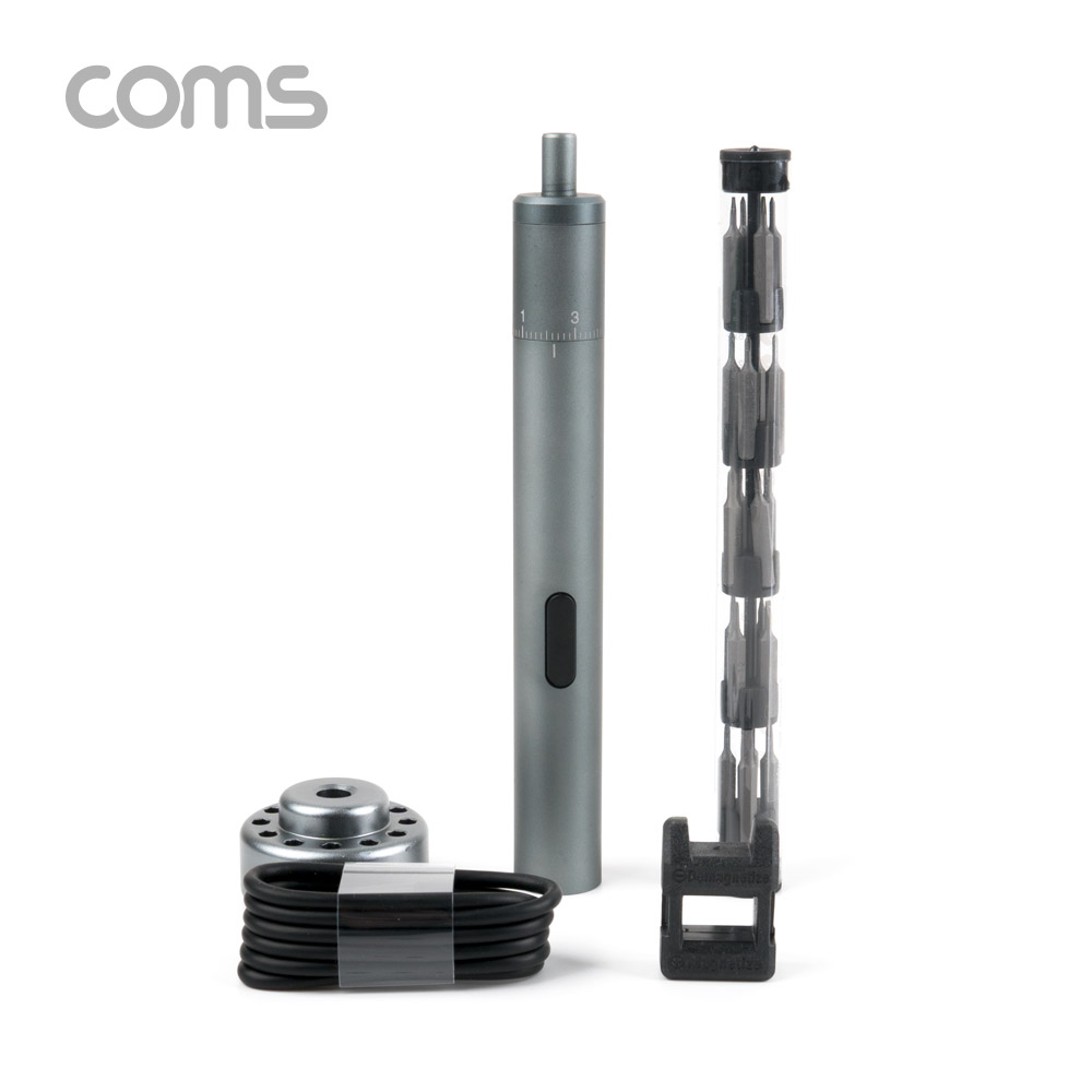 Coms 펜 타입 전동 드라이버 / 전동 드릴 (6종 비트 20pcs / USB 충전)