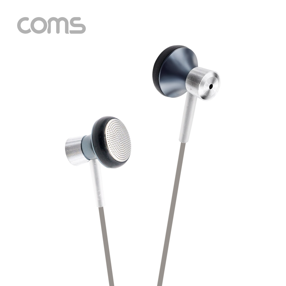 Coms 이어폰 (3.5mm / 마이크 / 볼륨 컨트롤), 1.2m, Black