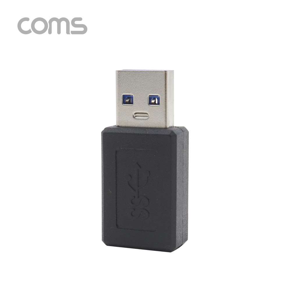 Coms USB 3.1(Type C) 젠더(Type C F / 3.0 M) Short/Black