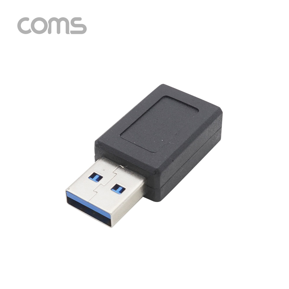 Coms USB 3.1(Type C) 젠더(Type C F / 3.0 M) Short/Black