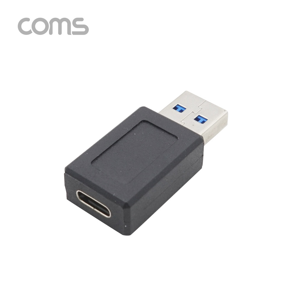 Coms USB 3.1(Type C) 젠더(Type C F / 3.0 M) Short/Black