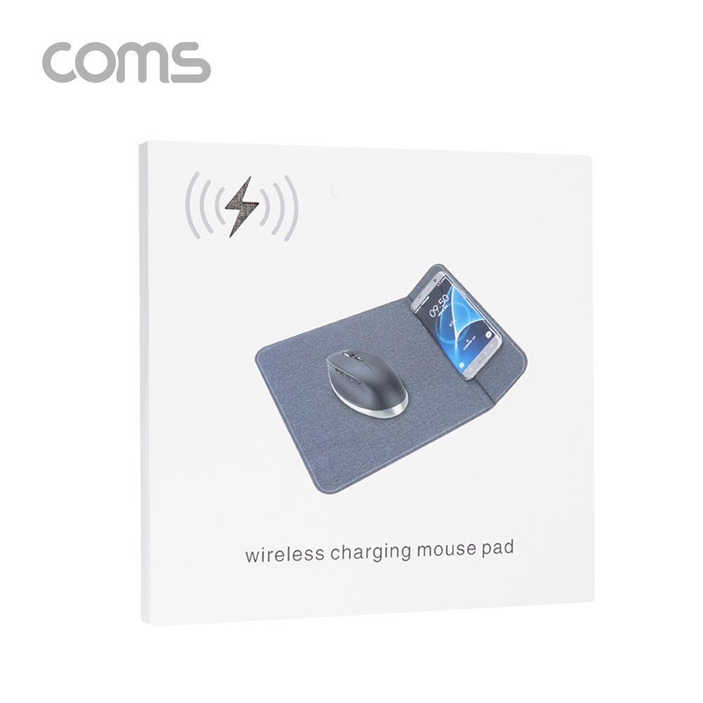 Coms 고속 무선충전 마우스패드 / 스마트폰 무선충전 패드 / QC 2.0 / QC 3.0 퀵차지 지원