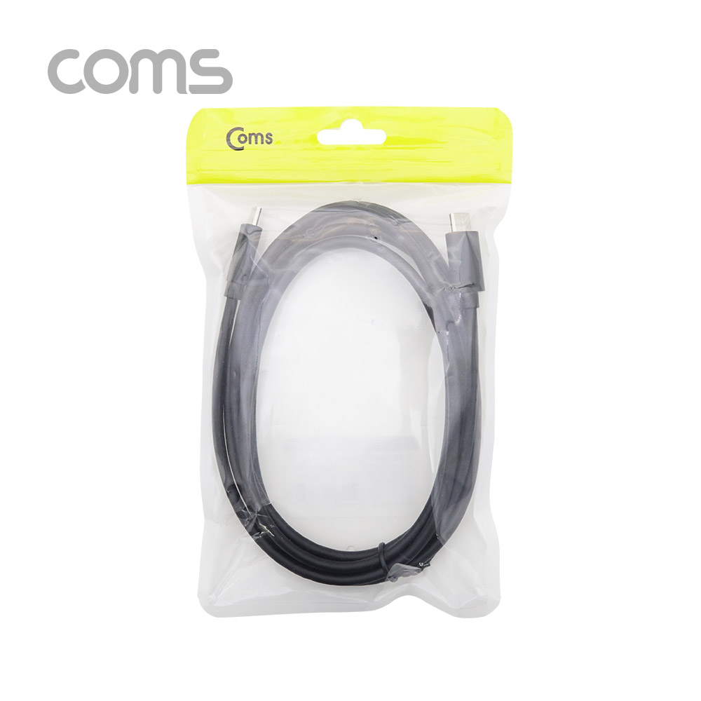 Coms USB 3.1(Type C) 케이블(MM) 2M / 고속충전 / USB 2.0 속도 / Black