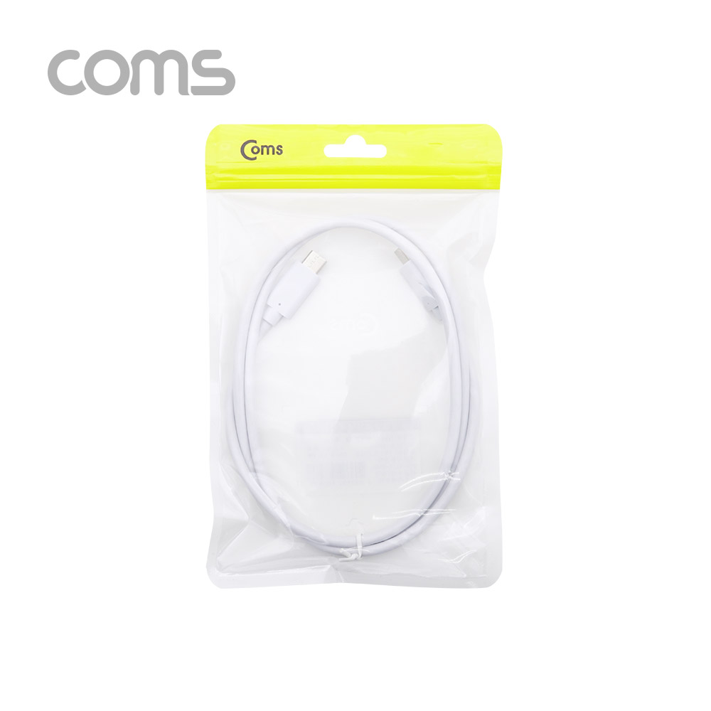 Coms USB 3.1(Type C) 케이블 / 고속충전(3A) / 1M / White