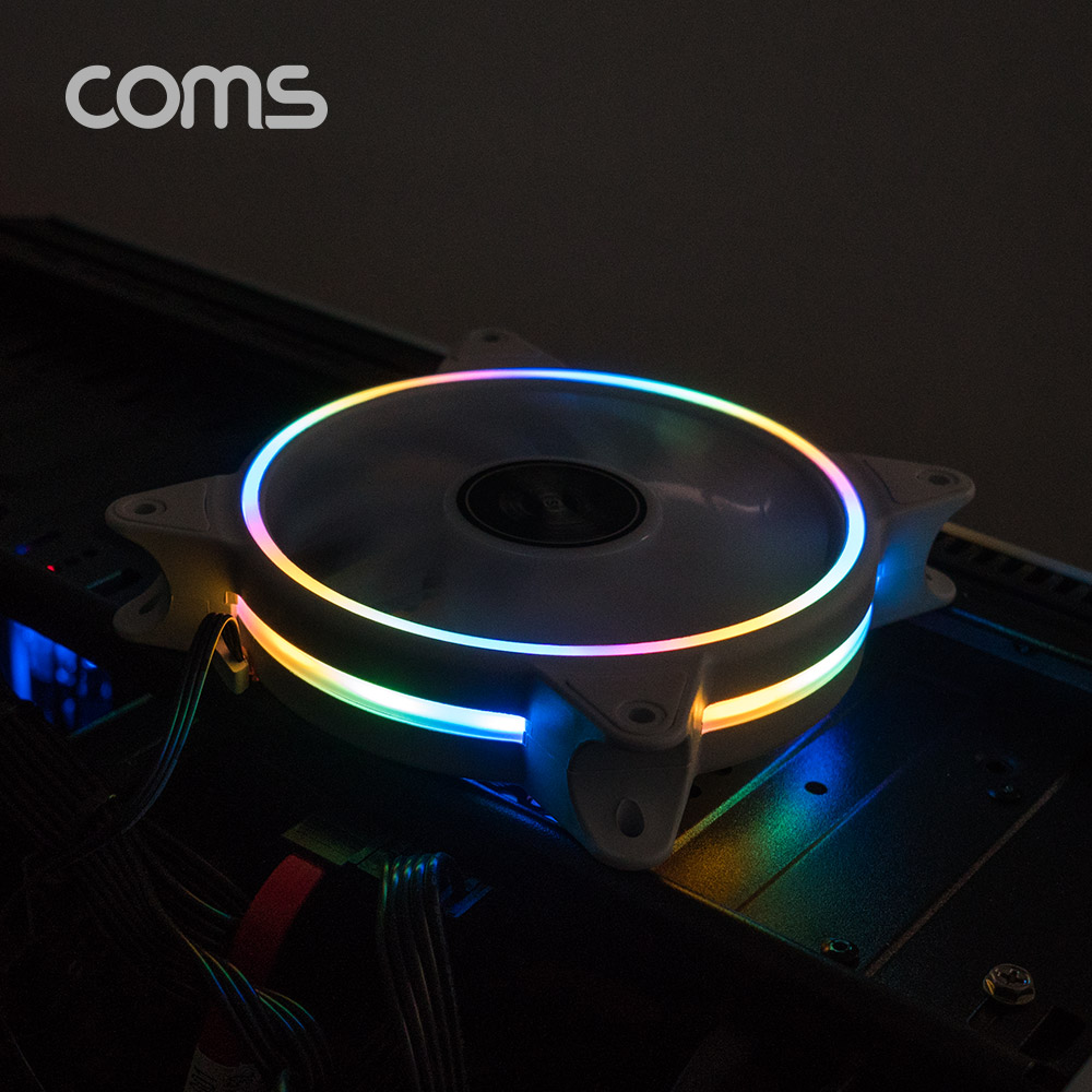 Coms 쿨러 케이스용 CASE / 120mm / Rainbow LED / Cooler