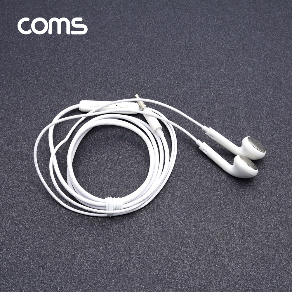 Coms 이어폰 (3.5mm / 마이크 / 볼륨 컨트롤), 1.2m