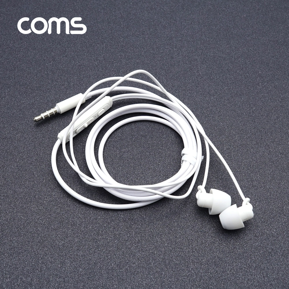 Coms 이어폰 (3.5mm / 마이크 / 볼륨 컨트롤), 1.2m