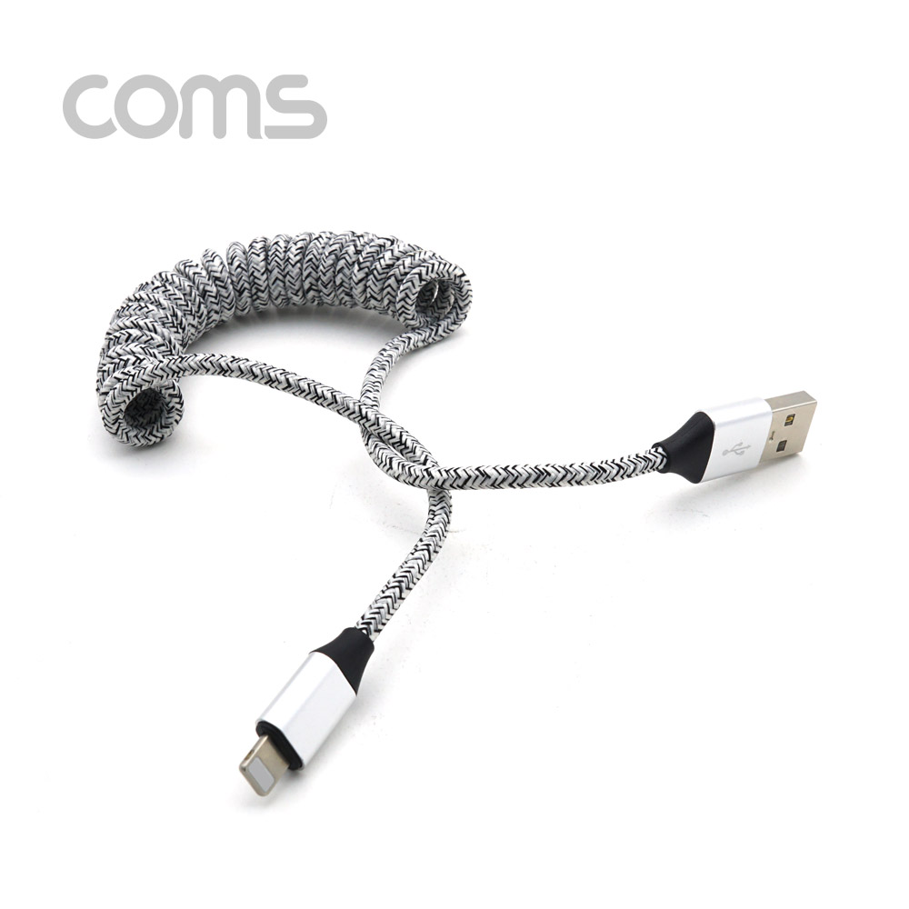 coms iOS 8pin 케이블 스프링 / Gray / 30~120cm