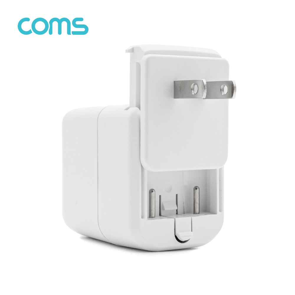 Coms 해외 여행용 멀티 충전기/아답터/어댑터, USB 4포트, USB 3.1 Type C/USB-A/PD/QC3.0/45W