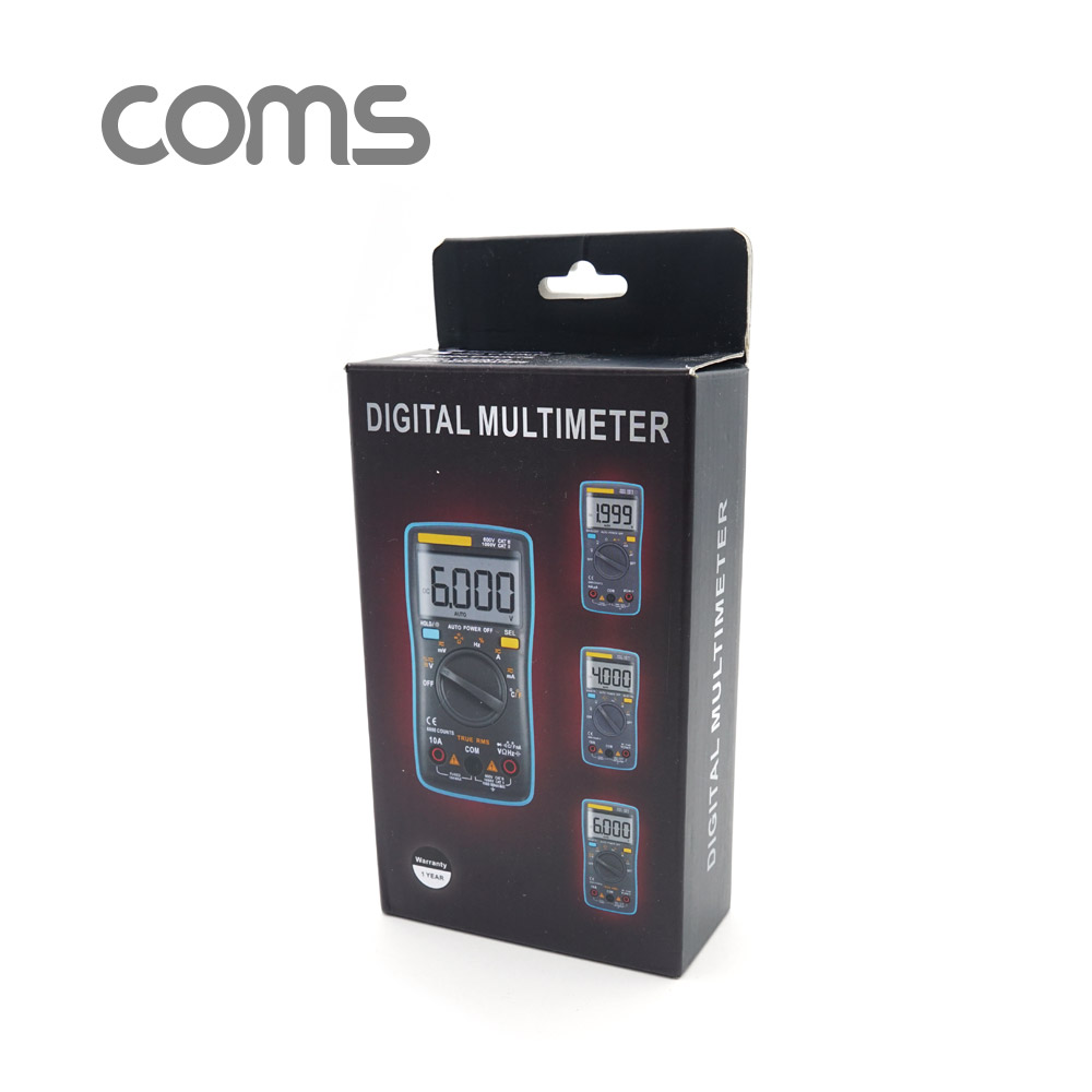 Coms 디지털 테스터기(전압용), 6000 COUNTS, 온도 측정, ZT102