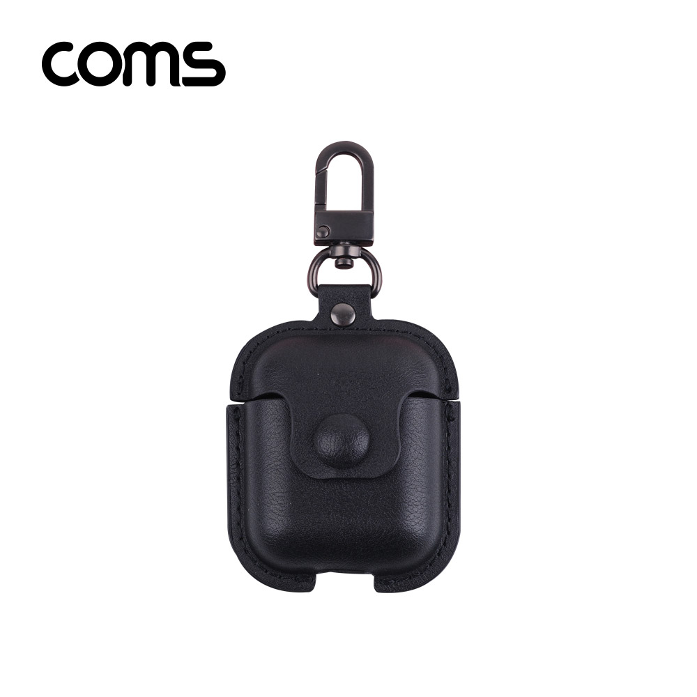Coms 에어팟 가죽 케이스 / 마그넷 / 자석 / Black