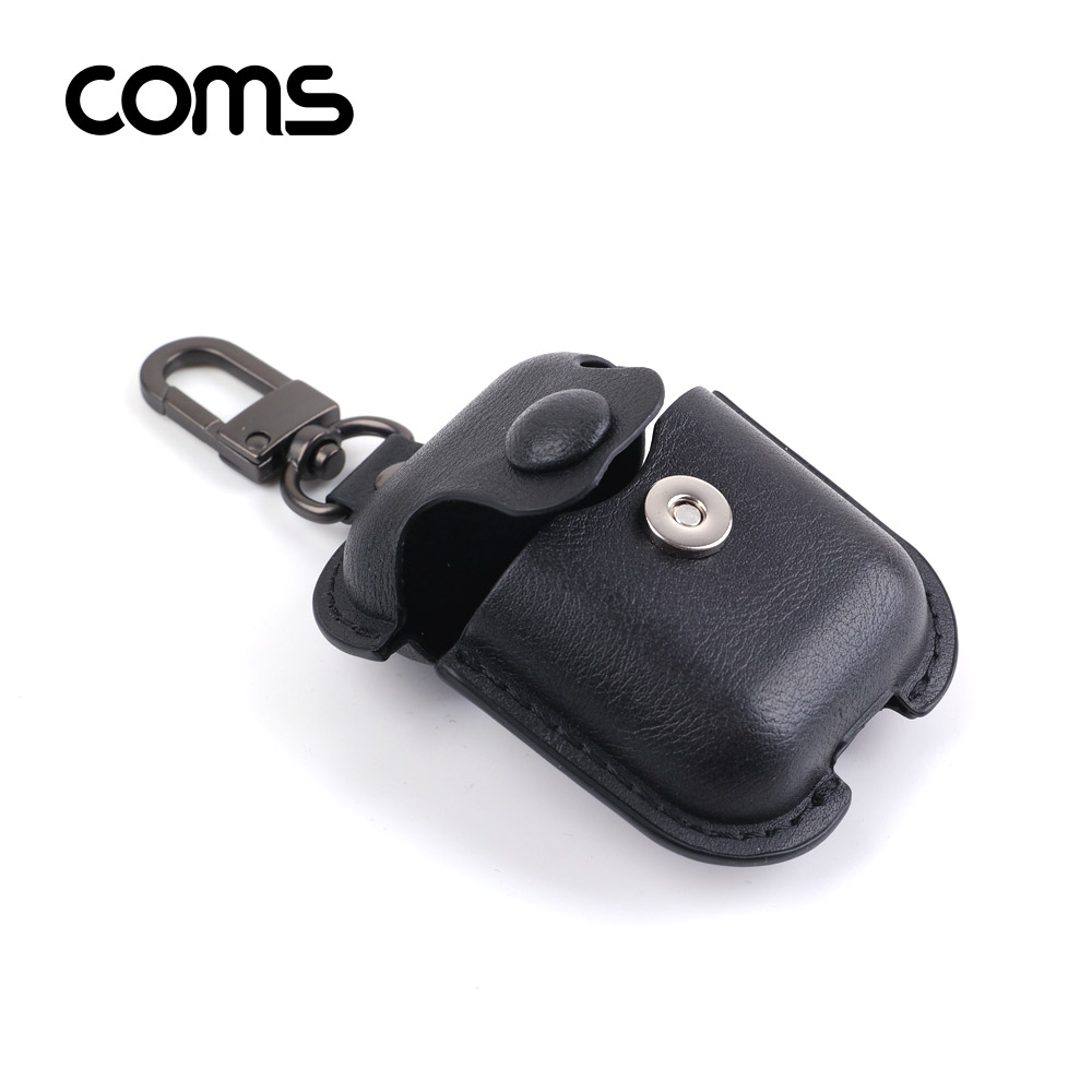 Coms 에어팟 가죽 케이스 / 마그넷 / 자석 / Black