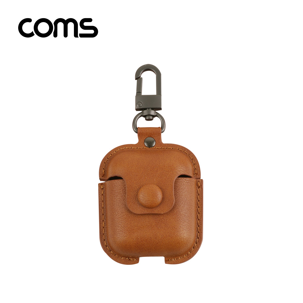 Coms 에어팟 가죽 케이스 / 마그넷 / 자석 / Brown
