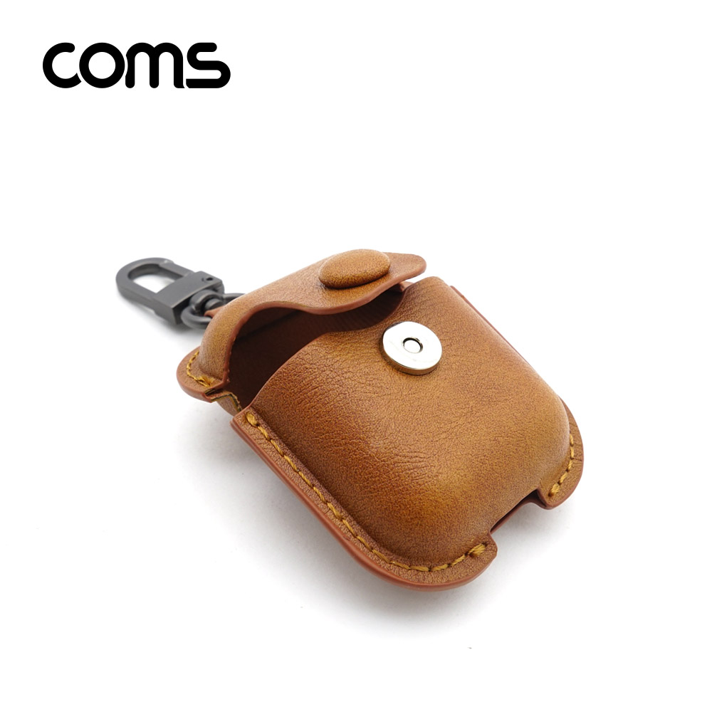 Coms 에어팟 가죽 케이스 / 마그넷 / 자석 / Brown