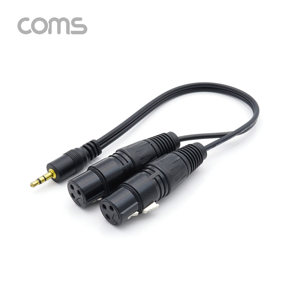 Coms 캐논 변환 케이블(Y형), 30cm / 캐논(F)x2/3.5 스테레오(M)
