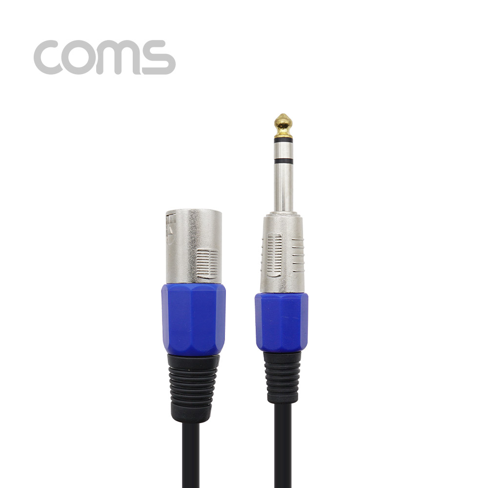 Coms 캐논 변환 케이블, 캐논(M)/6.5 스테레오 ST(M), 20cm